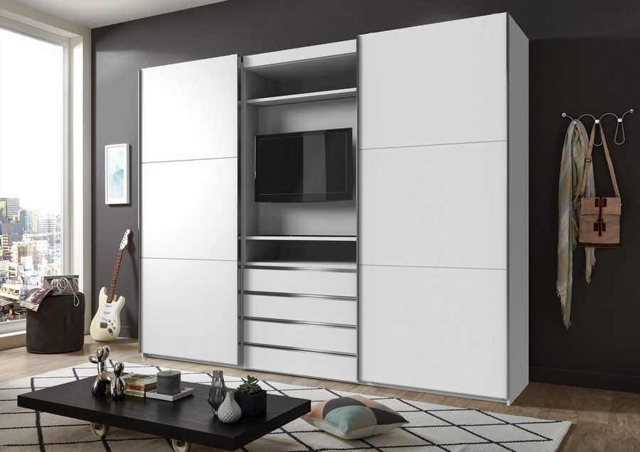 Wimex Schwebetürenschrank Magic by fresh to go tolles EXTRA: mit drehbarem TV-Element, mittig mit Schubladen