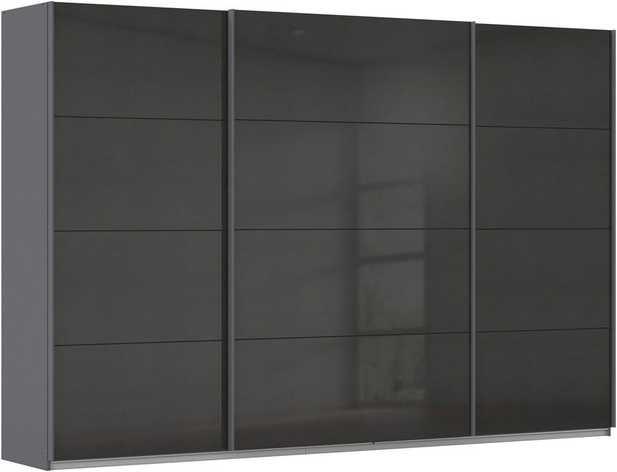 OTTO home Schwebetürenschrank Kleiderschrank Schrank Garderobe AGORDO mit Dekor- oder Hochglanzfront (Breiten 203/271/315/360 cm in drei Griff-Farben - NEU: Farbe SCHWARZ) durchdachte Innenausstattung, in 4 Breiten und 2 Höhen MADE IN GERMANY