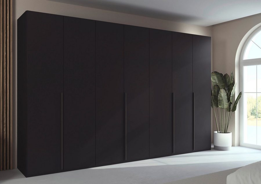 rauch Drehtürenschrank Kleiderschrank Schrank Garderobe Wäscheschrank BESTSELLER MONTCLAR (3 Ausstattungen BASIC/CLASSIC/PREMIUM (SOFT-CLOSE), Breiten 201-400 cm) Front in Glas/Hochglanz/Dekor/Grauspiegel in 5 Breiten MADE IN GERMANY