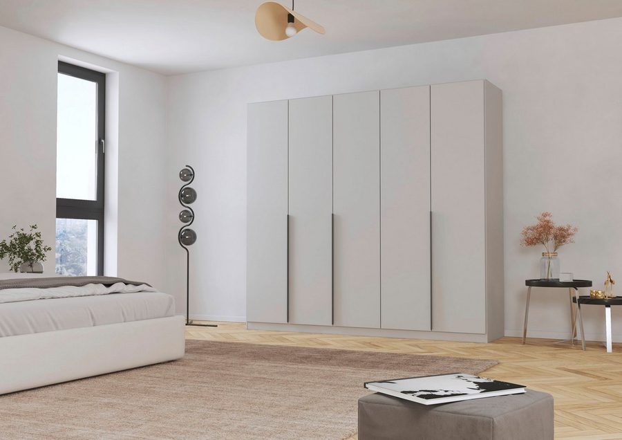 OTTO home Kleiderschrank Schrank Schlafzimmer Garderobe Stauraum AGORDO Front Dekor/Hochglanz (in zwei Griff-Farben, Breiten 91-405 cm, Dekor- oder Hochglanzfront) durchdachte Innenausstattung, in 8 Breiten und 2 Höhen MADE IN GERMANY von OTTO home