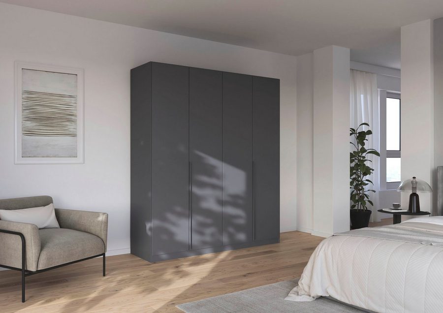 OTTO home Kleiderschrank Schrank Schlafzimmer Garderobe Stauraum AGORDO Front Dekor/Hochglanz (in zwei Griff-Farben, Breiten 91-405 cm, Dekor- oder Hochglanzfront) durchdachte Innenausstattung, in 8 Breiten und 2 Höhen MADE IN GERMANY von OTTO home