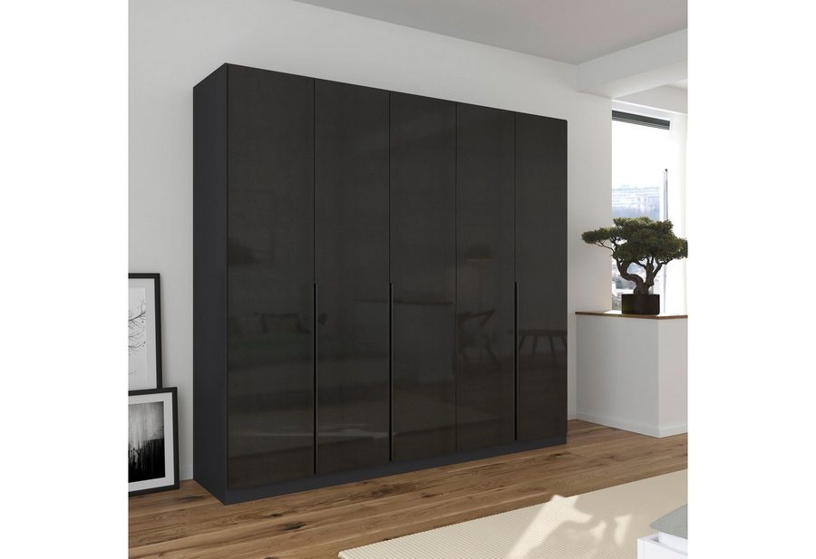 OTTO home Drehtürenschrank Kleiderschrank Schrank Garderobe AGORDO Schlafzimmer (in zwei Griff-Farben, Breiten 91-405 cm, Dekor- oder Hochglanzfront) durchdachte Innenausstattung, in 8 Breiten und 2 Höhen MADE IN GERMANY
