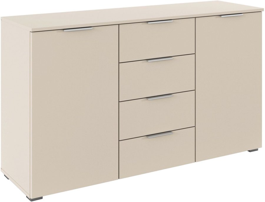 OTTO home Kombikommode Sideboard Schubladenkommode AGORDO mit Dekor- oder Hochglanzfront (in zwei Griff-Farben, Breite 120 cm), vier große Schubladen, mit insgesamt 4 Einlegeböden MADE IN GERMANY von OTTO home