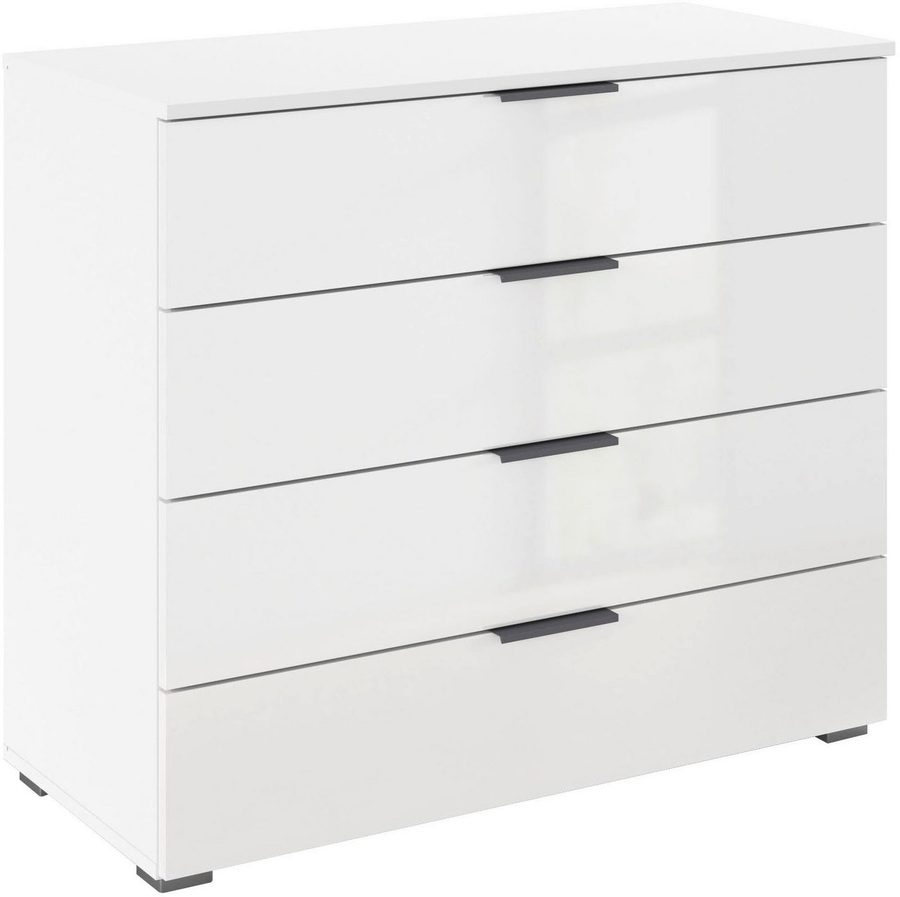OTTO home Schubkastenkommode Sideboard Schubladenkommode AGORDO mit Dekor- oder Hochglanzfront (in zwei Griff-Farben, Breite 80 cm), vier große und geräumige Schubladen mit viel Stauraum MADE IN GERMANY
