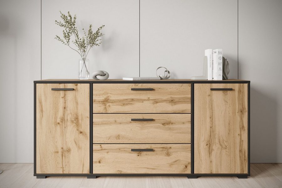 Home affaire Sideboard BOGOTA, moderne Kommode, Schubladenschrank mit verstellbaren Einlegeböden von home affaire