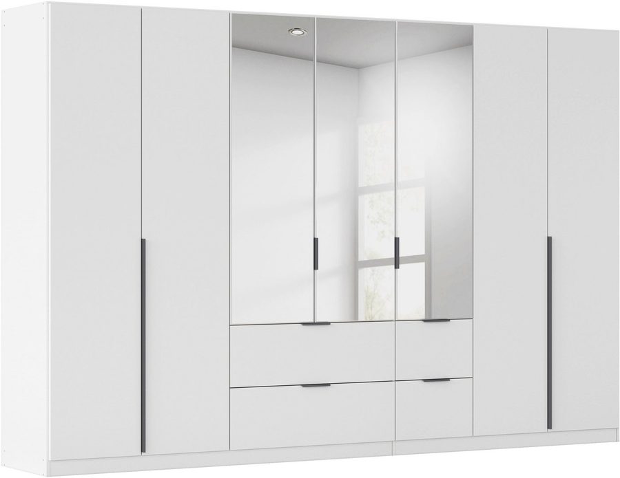 OTTO home Drehtürenschrank Kleiderschrank Schrank Garderobe AGORDO mit Dekor- oder Hochglanzfront (in zwei Griff-Farben, Breiten 91-360 cm) mit Außenschubkästen, in 7 Breiten und 2 Höhen MADE IN GERMANY