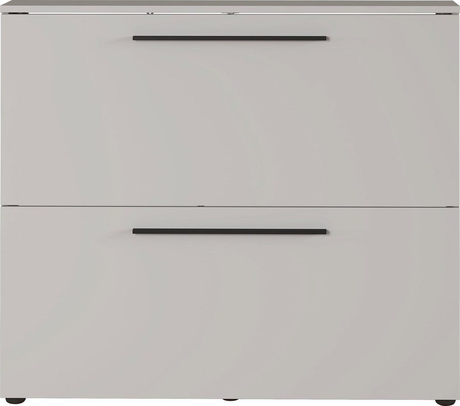 GERMANIA Schuhschrank Utah Schuhschrank in 2 Breiten, mit 2 oder 3 Klappen Tiefe 19cm, ideal für schmale Flure, Metallschuhkörbe, Made in Germany von Germania