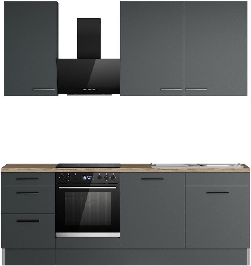 OPTIFIT Küchenzeile Fiona, Breite 230 cm, mit Hanseatic-E-Geräten in Premium oder Basic