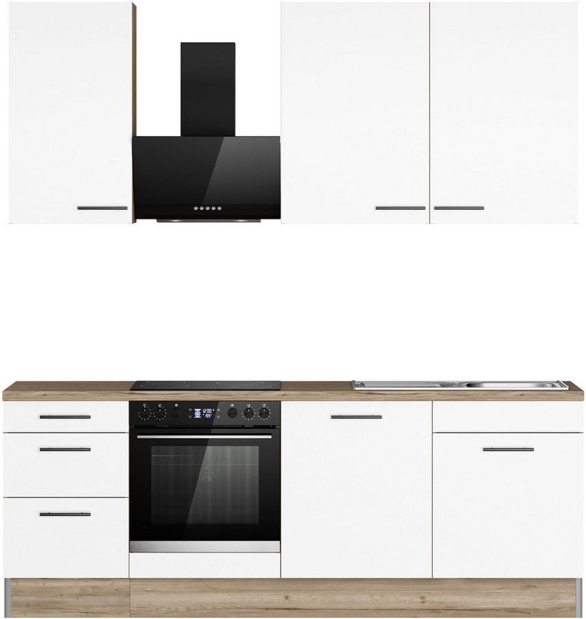 OPTIFIT Küchenzeile Fiona, Breite 230 cm, mit Hanseatic-E-Geräten in Premium oder Basic