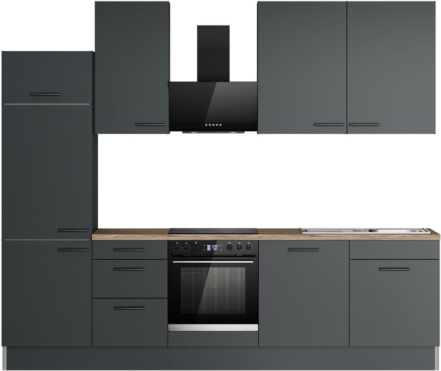 OPTIFIT Küchenzeile Fiona, Breite 290 cm, mit Hanseatic-E-Geräten, in Premium oder Basic