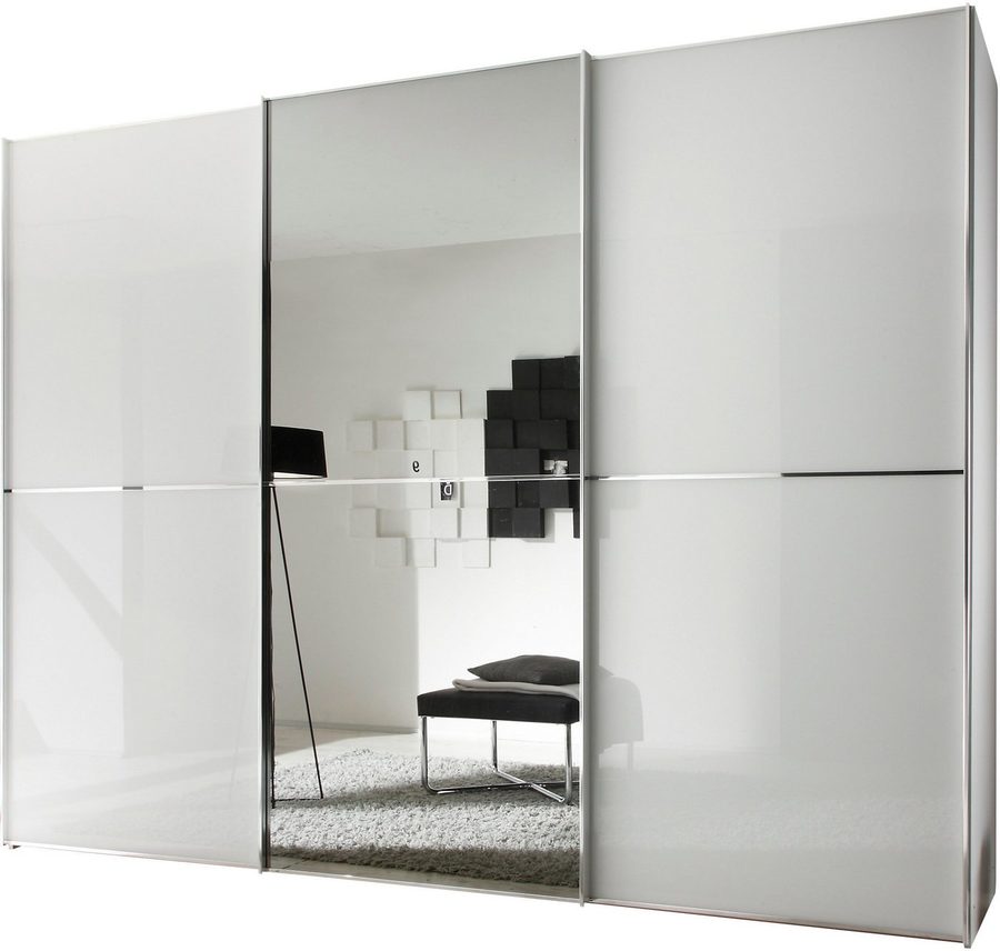 STAUD Schwebetürenschrank Sinfonie Plus, edles Design in hochwertiger Qualität, Made in Germany (in 4 verschiedenen Ausstattungen erhältlich) Mit kombinierter Glas-Spiegel-Front, viele Varianten