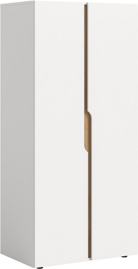 Home affaire Kleiderschrank BJÖRNEBORG, Schlafzimmerschrank, Garderobe, Schrank (inklusive Wechselblende in anthrazit und Artisan Eiche Nachbildung) Breite 80cm, Kleiderstange, 2 Böden von home affaire