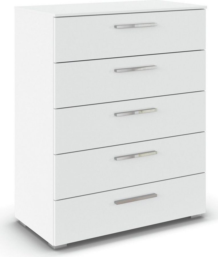 rauch Schubkastenkommode Highboard Sideboard Kommode MONTCLAR Frontauswahl Dekor/Hochglanz/Glas (in 2 Breiten: 40 oder 80 cm / Höhe 100 cm, inkl. Soft-Close-Funktion), mit 5 geräumigen Schubladen, viele Griffvarianten MADE IN GERMANY von Rauch