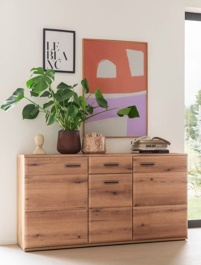 Furnhaus Sideboard Sideboard Naxos, Eiche Evoke