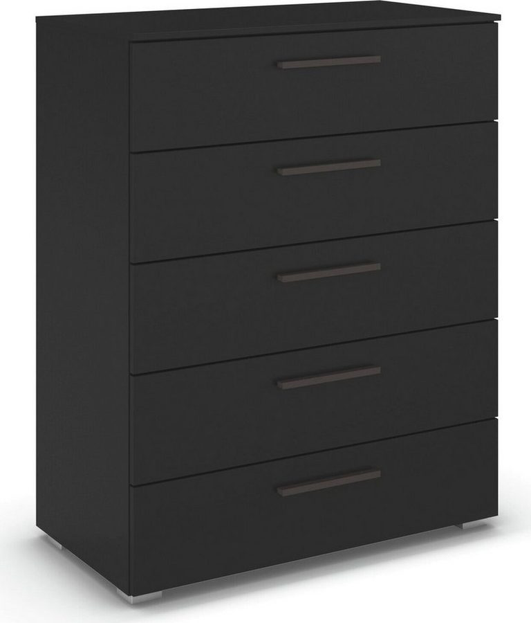 rauch Schubkastenkommode Highboard Sideboard Kommode MONTCLAR Frontauswahl Dekor/Hochglanz/Glas (in 2 Breiten: 40 oder 80 cm / Höhe 100 cm, inkl. Soft-Close-Funktion), mit 5 geräumigen Schubladen, viele Griffvarianten MADE IN GERMANY von Rauch
