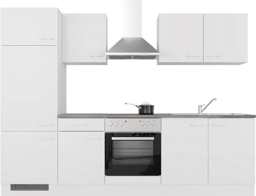 Flex-Well Küchenzeile Lucca, wahlw. mit E-Geräten, Breite 270 cm, viele Farbvarianten erhältlich