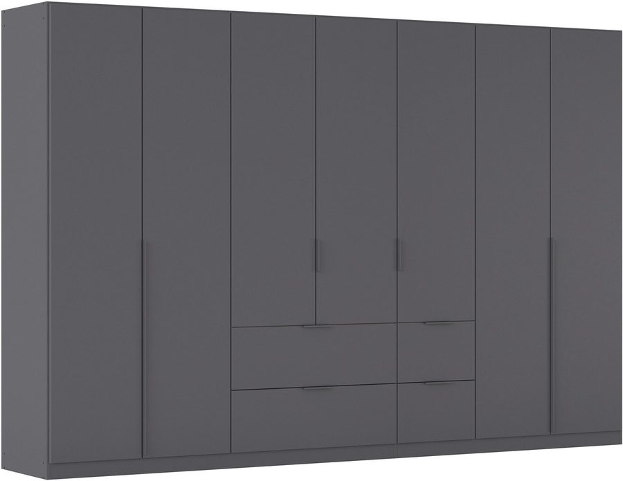OTTO home Drehtürenschrank Kleiderschrank Schrank Garderobe AGORDO mit Dekor- oder Hochglanzfront (in zwei Griff-Farben, Breite 315 cm) mit Außenschubkästen, Serie in 7 Breiten und 2 Höhen MADE IN GERMANY