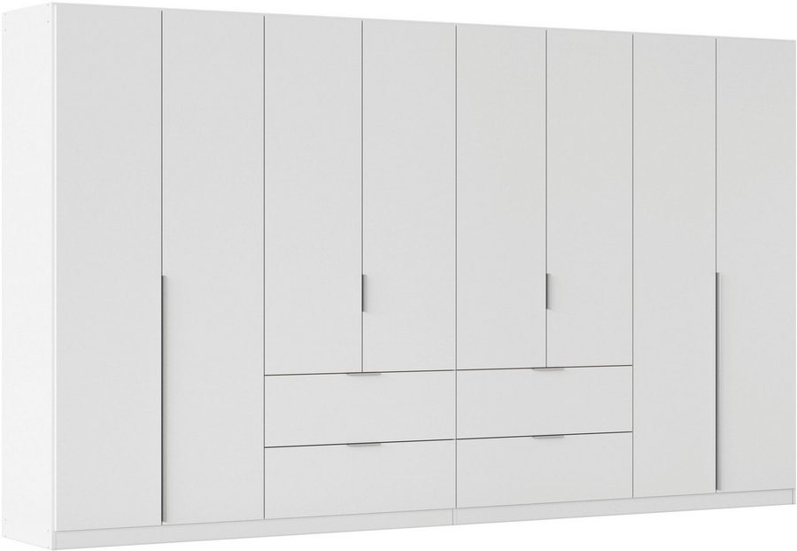 OTTO home Drehtürenschrank Kleiderschrank Schrank Garderobe AGORDO mit Dekor- oder Hochglanzfront (in zwei Griff-Farben, Breite 360 cm) mit Außenschubkästen, Serie in 7 Breiten und 2 Höhen MADE IN GERMANY