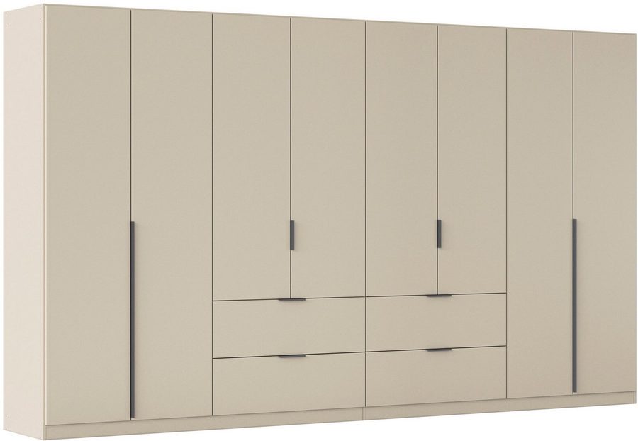 OTTO home Drehtürenschrank Kleiderschrank Schrank Garderobe AGORDO mit Dekor- oder Hochglanzfront (in zwei Griff-Farben, Breite 360 cm) mit Außenschubkästen, Serie in 7 Breiten und 2 Höhen MADE IN GERMANY