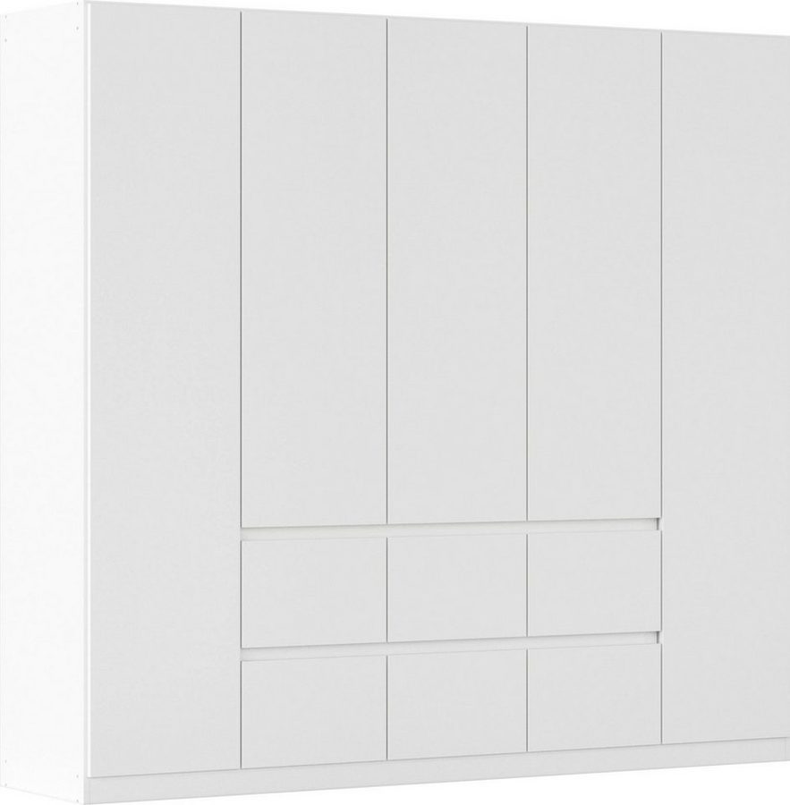 rauch Drehtürenschrank Mehrzweckschrank Aktenschrank Mietswohnung Garderobe MAINZ 226cm breit (3 verschiedene Ausstattungen BASIC/CLASSIC/PREMIUM (inkl. SOFT-CLOSE) grifflose Front, Außentüren mit Push-to-Open Funktion MADE IN GERMANY