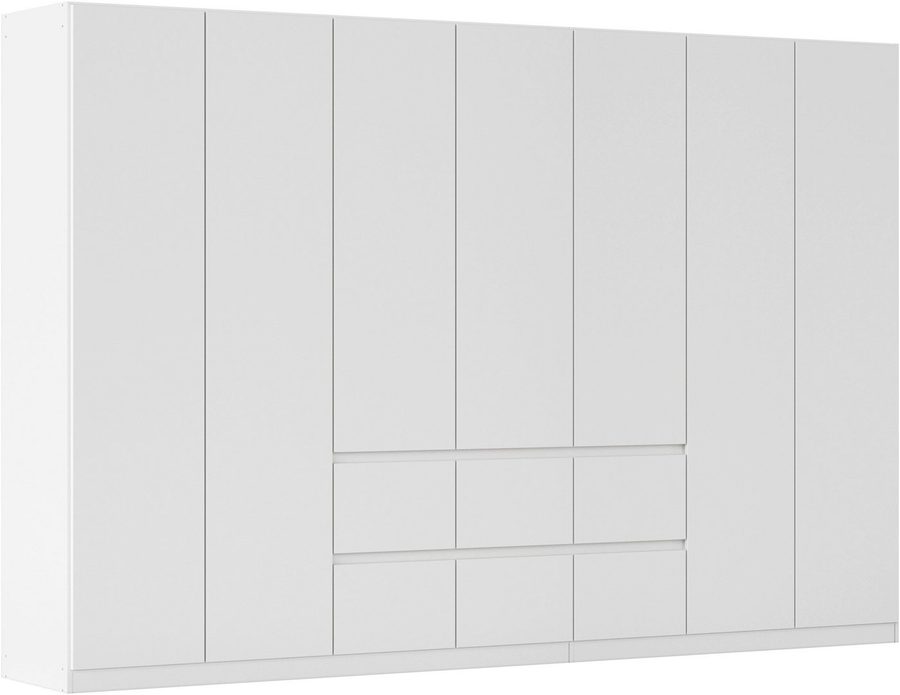 rauch Drehtürenschrank Mehrzweckschrank Aktenschrank Mietswohnung Garderobe MAINZ 315cm breit (3 verschiedene Ausstattungen BASIC/CLASSIC/PREMIUM (inkl. SOFT-CLOSE) grifflose Front, Außentüren mit Push-to-Open Funktion MADE IN GERMANY
