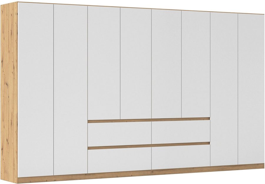 rauch Drehtürenschrank Mehrzweckschrank Aktenschrank Mietswohnung Garderobe MAINZ 360cm breit (3 verschiedene Ausstattungen BASIC/CLASSIC/PREMIUM (inkl. SOFT-CLOSE) grifflose Front, Außentüren mit Push-to-Open Funktion MADE IN GERMANY