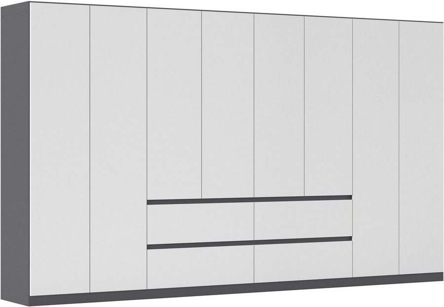 rauch Drehtürenschrank Mehrzweckschrank Aktenschrank Mietswohnung Garderobe MAINZ 360cm breit (3 verschiedene Ausstattungen BASIC/CLASSIC/PREMIUM (inkl. SOFT-CLOSE) grifflose Front, Außentüren mit Push-to-Open Funktion MADE IN GERMANY