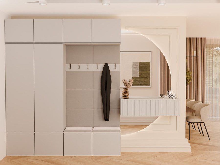 Raumhirsch Furniture Schuhschrank Garderobenschrank für Flur und Eingangsbereich (Kleiderschrank sowie Schuhschrank im SET) verschiedene Farben