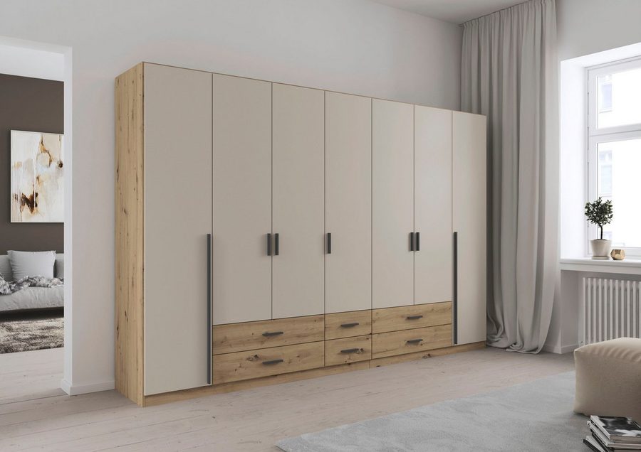 rauch Drehtürenschrank Kleiderschrank Garderobe GAMMA Breiten 315 cm (in 3 Ausstattungen BASIC/CLASSIC/PREMIUM (inkl. SOFT-CLOSE-Funktion) mit Schubladen, verschiedene Griff-Varianten TOPSELLER MADE IN GERMANY