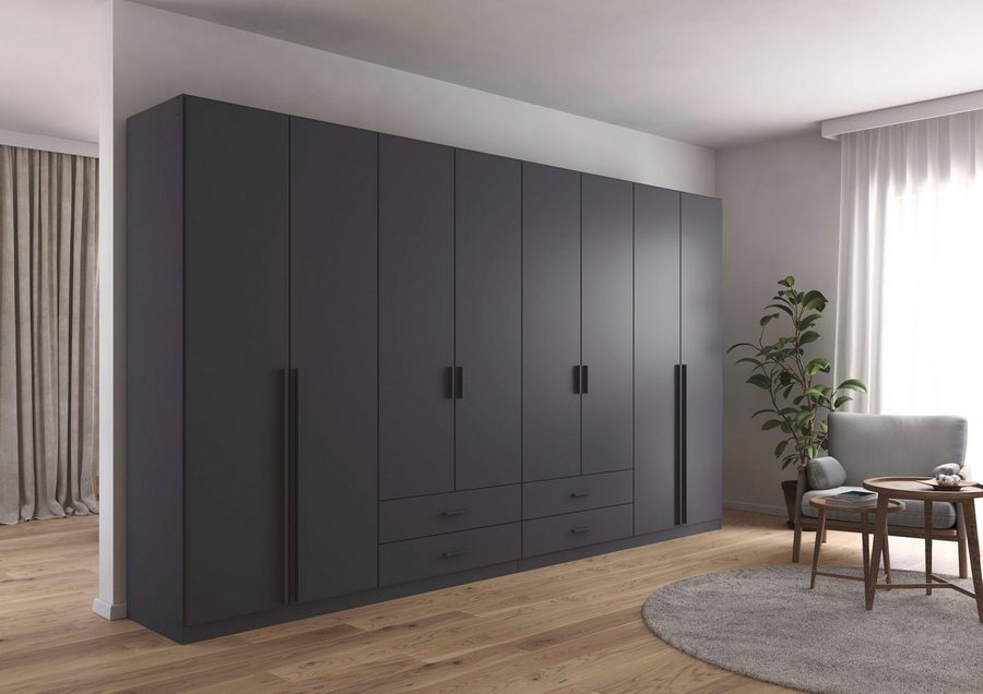 rauch Drehtürenschrank Kleiderschrank Garderobe GAMMA Breiten 360 cm (in 3 Ausstattungen BASIC/CLASSIC/PREMIUM (inkl. SOFT-CLOSE-Funktion) mit Schubladen, verschiedene Griff-Varianten TOPSELLER MADE IN GERMANY