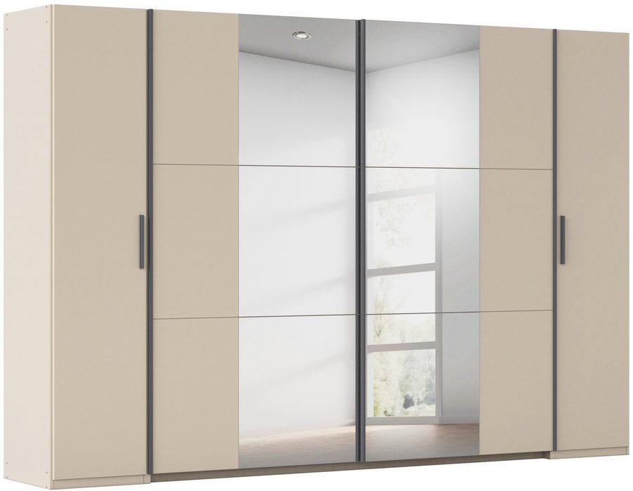 rauch Schwebetürenschrank Kleiderschrank Drehtürenschrank Schrank Garderobe KRONACH (in 3 Ausstattungen BASIC/CLASSIC/PREMIUM, Breiten 225/268/311/354 cm) Kombischrank optional mit 1 oder 2 Spiegel viele Böden MADE IN GERMANY