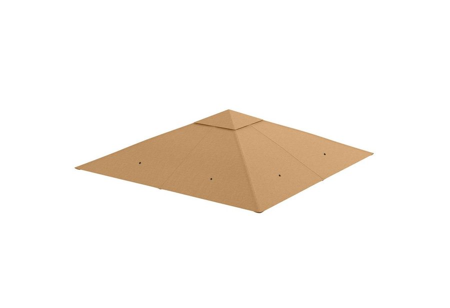 Outsunny Pavillon-Ersatzdach Ersatzbezug Ersatzteile aus Polyester-Stoff, beige, 180 g/m², 298 x 298 cm (Ersatzdach, Pavillondach), 298x298 für Metall-Gartenpavillon von Outsunny