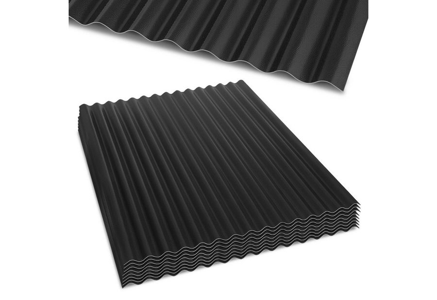 Clanmacy Wellplatte ASA Wellplatten 8er Set Anthrazitgrau 117 x 93 cm 1,5 mm für Pavillon, (8-St) von Clanmacy