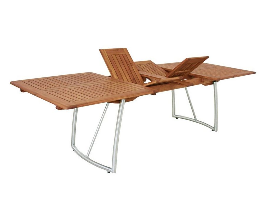 Gardissimo Gartentisch Saigon XXL Ausziehtisch Edelstahl Holz (Spar-Set, 1 Tisch), ausziehbar