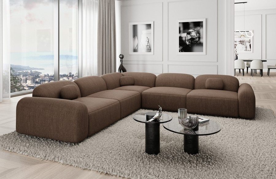 Sofa Dreams Ecksofa Stoff Eckcouch Polstersofa Luxus Eck Couch Barcelona L Form, Loungesofa