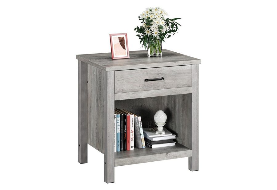 GarveeMore Nachttisch Beistelltisch mit Schublade und Ablage 56x45x59 cm von GarveeMore