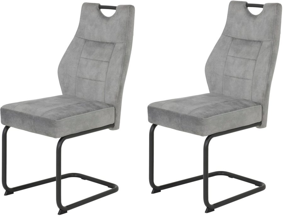 HELA Esszimmerstuhl Linda S Schwingstuhl (Set, 2 St), mit Taschenfederkern Sitz, mit 140KG belastbar, Freischwinger von Hela