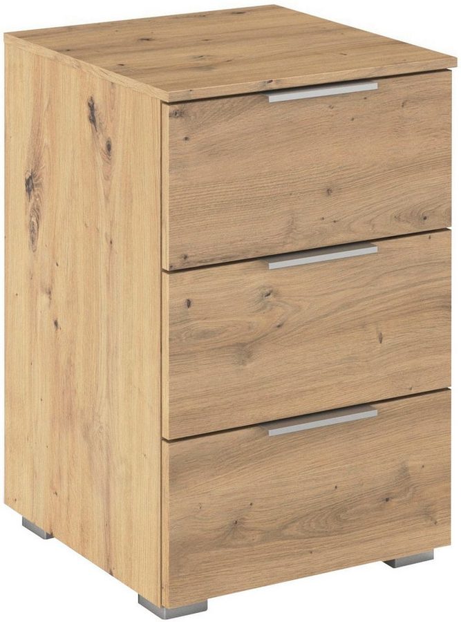 OTTO home Nachtkommode Nachttisch Nachtkonsole AGORDO in Dekor- oder Hochglanzfront (in zwei Griff-Farben, Breite 40 cm), mit 3 geräumigen Schubladen für viel Stauraum MADE IN GERMANY von OTTO home