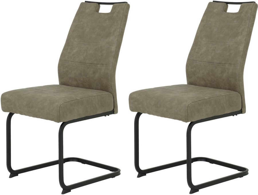 HELA Freischwinger KERTIN (Set, 2 St), XL Sitzbreite, Griff, Federkorb, 140kg belastbar von Hela