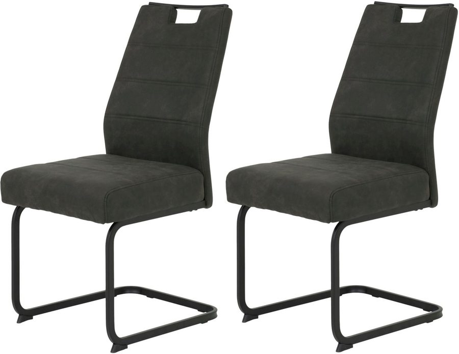 HELA Freischwinger KERTIN (Set, 2 St), XL Sitzbreite, Griff, Federkorb, 140kg belastbar von Hela