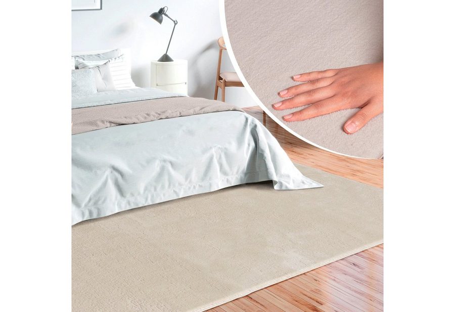 merinos Teppich Loft 37, Kunstfellteppich, rechteckig, Höhe: 16 mm, weich und kuschelig, Fell Haptik, Anti-Rutsch-Unterseite von merinos