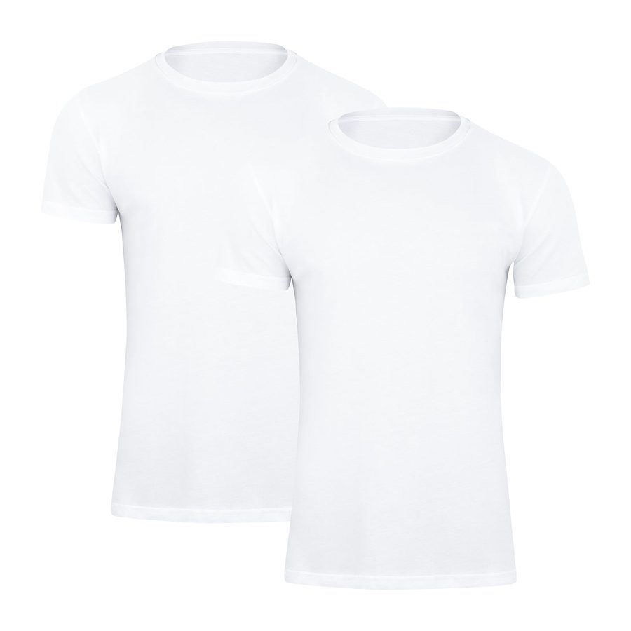 Paolo Renzo® Rundhals T-Shirt 2/4 oder 8 Stück - Größen M, L, XL, XXL, 3XL - Weiß / M / 2 von Paolo Renzo