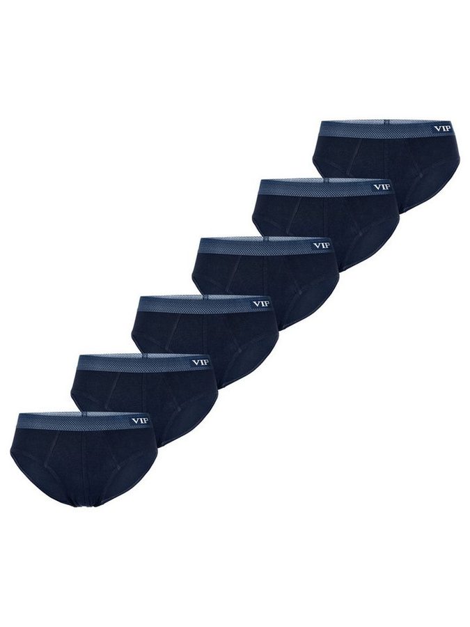 VIP Slip Premium Jersey Stretch - 6er Set - klassische Unterhosen (6-St) Unterwäsche Männer Herren Uni Baumwoll-Mix (95% Baumwolle) 6-Pack