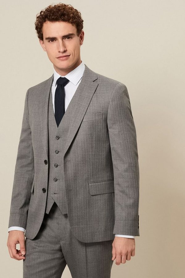 Next Baukastensakko Slim-Fit-Anzug-Sakko mit Struktur (1-tlg)