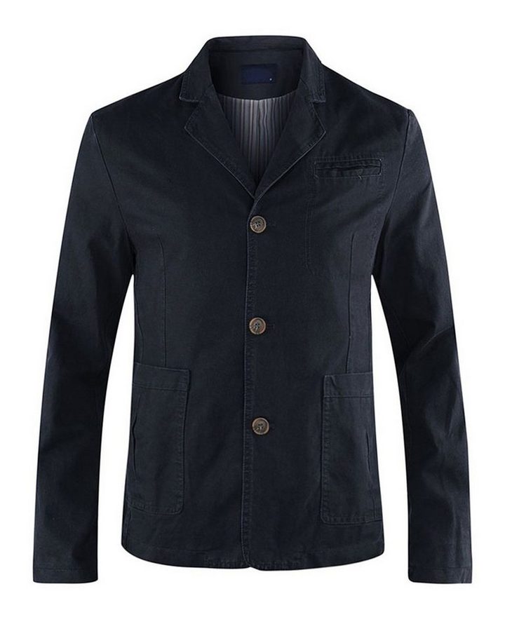 Allthemen Sakko Slim Fit Casual-Sakko im Used Look