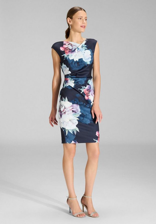SWING Cocktailkleid - Cocktailkleid aus bedrucktem Scuba Figurbetonte Passform