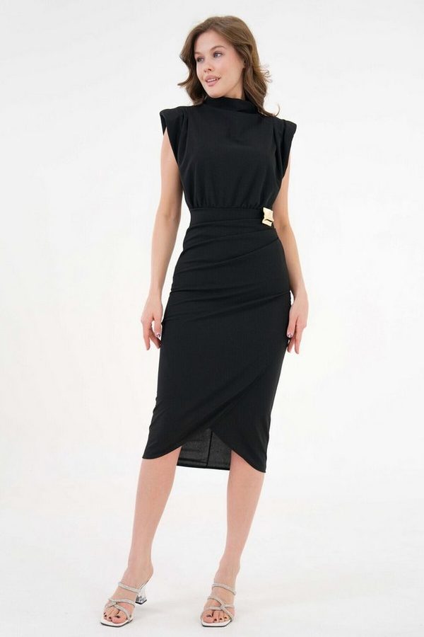 WOMAN VISION Midikleid Wickelkleid in Midi-Länge