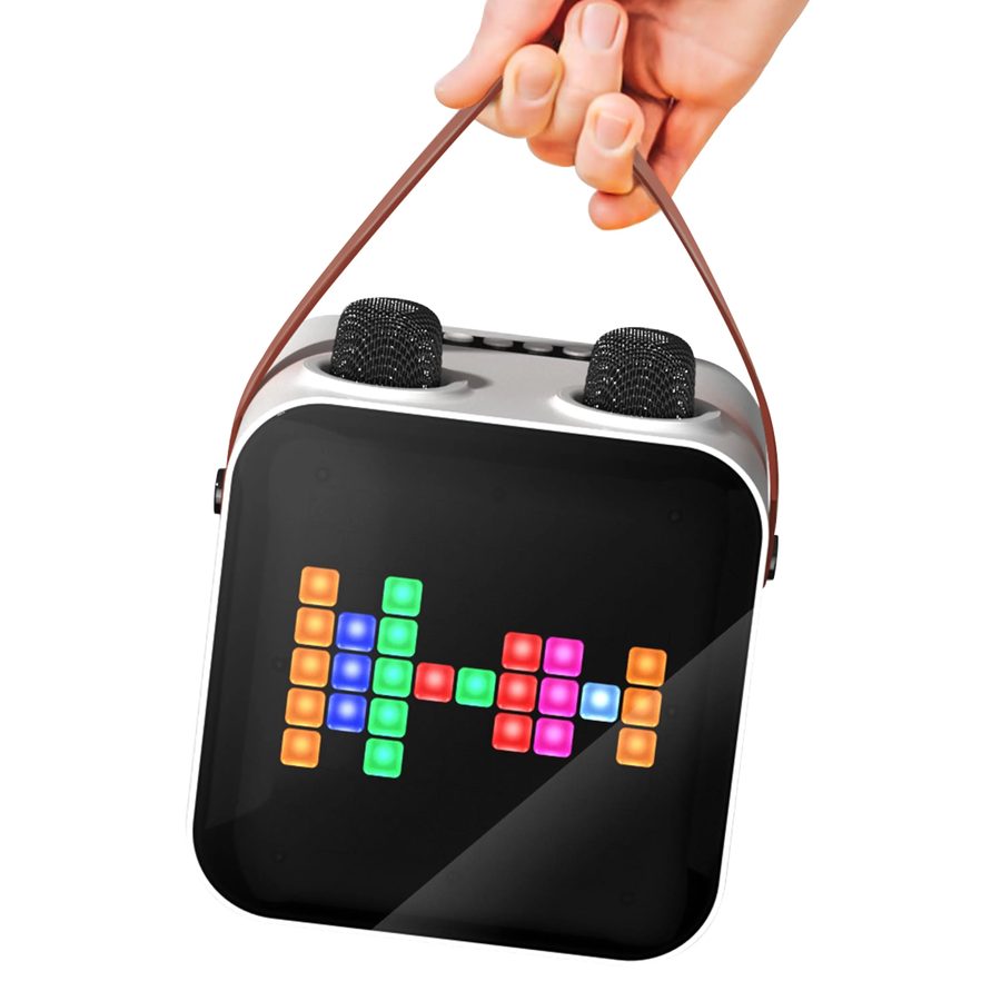SDRD SP100 Karaoke-Lautsprecher mit zwei Mikrofonen von SDRD