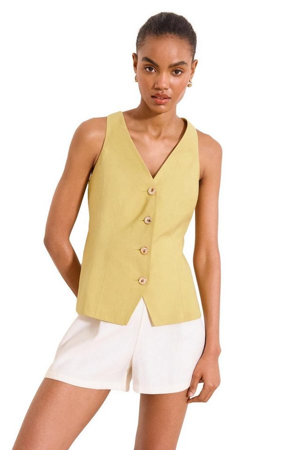 LIPSY Blusentop Lipsy Tailored Fit Weste mit Schößchen (1-tlg) von Lipsy