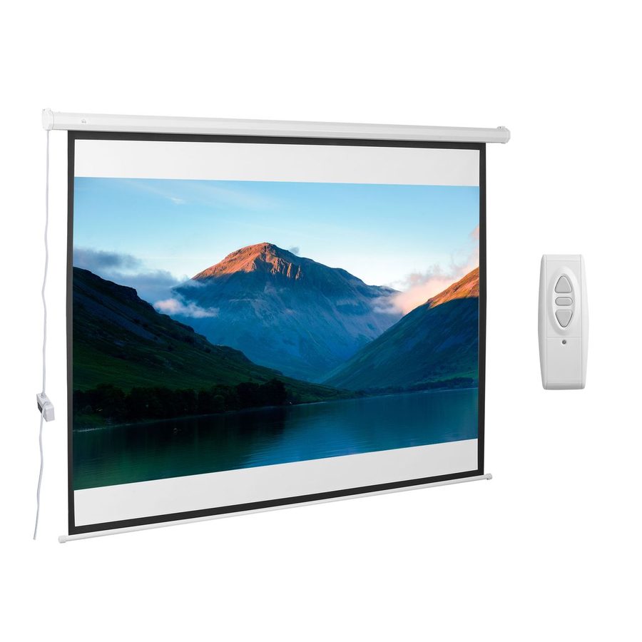 HOMCOM HOMCOM Beamer Leinwand Elektrisch 203 x 152cm Projektionsleinwand mit Fernbedienung